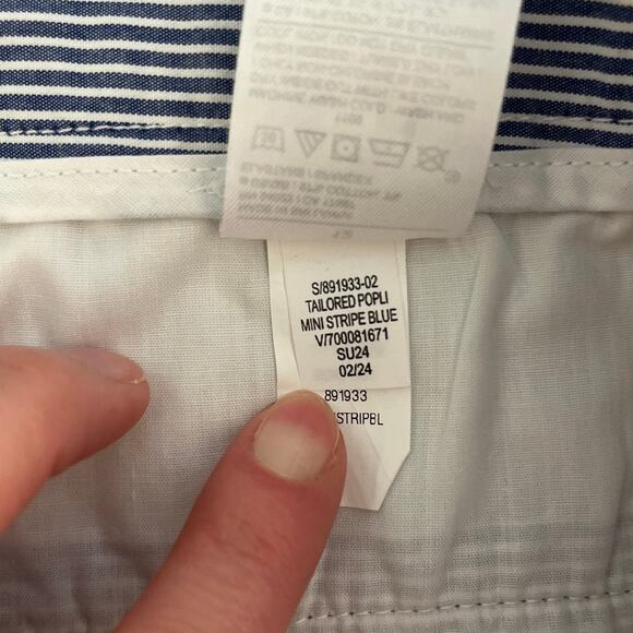 Banana Republic Factory Womens Striped Pleated High Waist Shorts Size 12 Navy - Picture 5 of 8